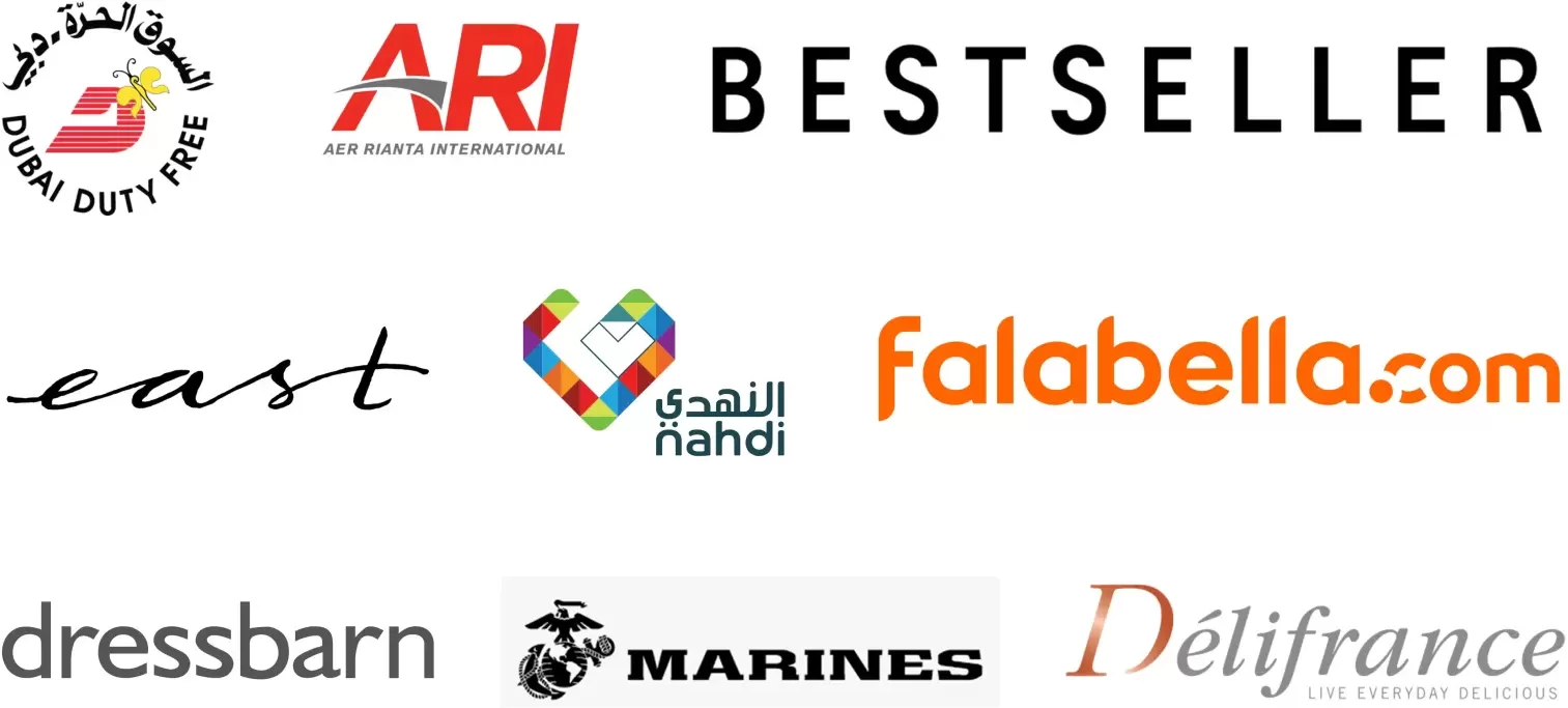 Company logos for Retailers who are Martec International clients